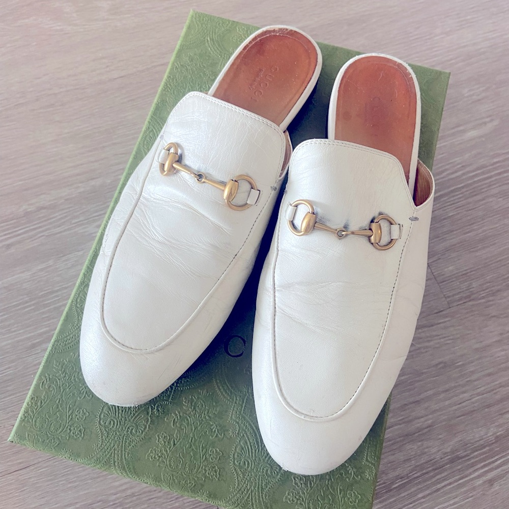 Authentic Gucci women leather slipper